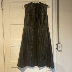 Small Deep olive Bcbgmaxazria "Allexandria" zipper up dress