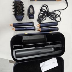 Hair air wrap/blower with multiple attachments and carrying case Brand new 