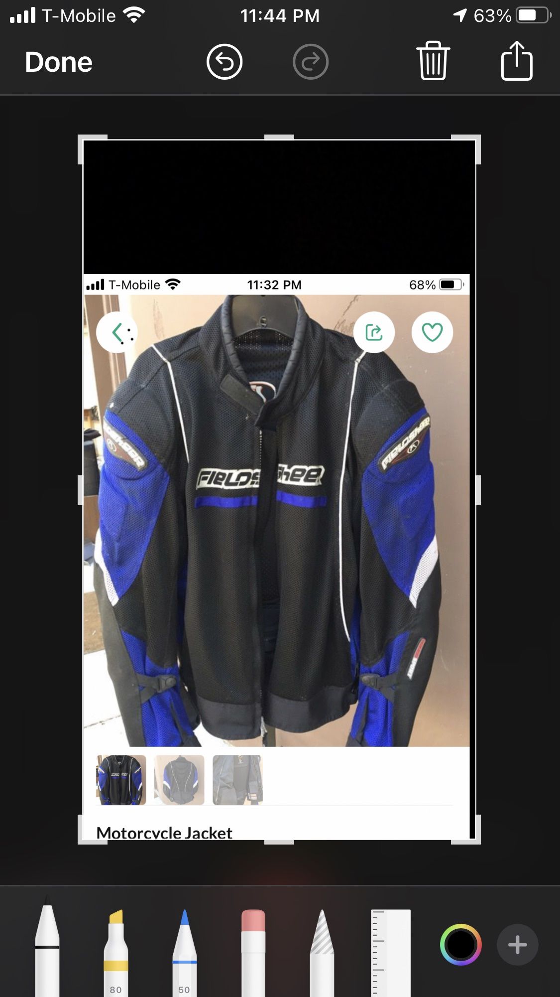 Motorcycle Jacket Size Large Good Condition