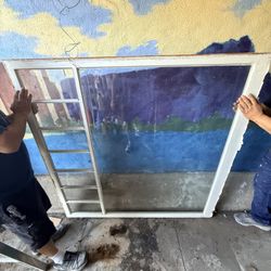 Original Antique Leaded Glass Window. 