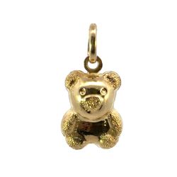 Woman’s Ladies 14k Yellow Gold Petite Teddy Bear Charm Pendant For Necklace GP3123764