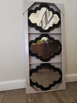 Black vintage style mirror set