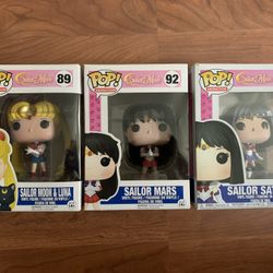 Sailor Moon Luna Mars Saturn Funko Pops 