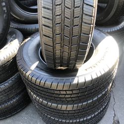SET OF FOUR TIRES LT 245/75/17 MICHELIN SEMI NEW 95%TREAD LIFE $400 PRICE INCLUDES PROFESSIONAL ISTALATION AND TAX