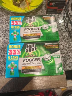 Hot Shot Fogger 6 with Odor Neutralizer – 2 Boxes