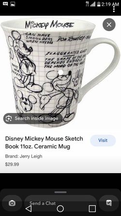 Disney Mickey Mouse Sketch Book 11oz. Ceramic Mug