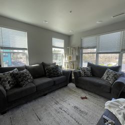 Couch And Love Seat W/ Pillows 