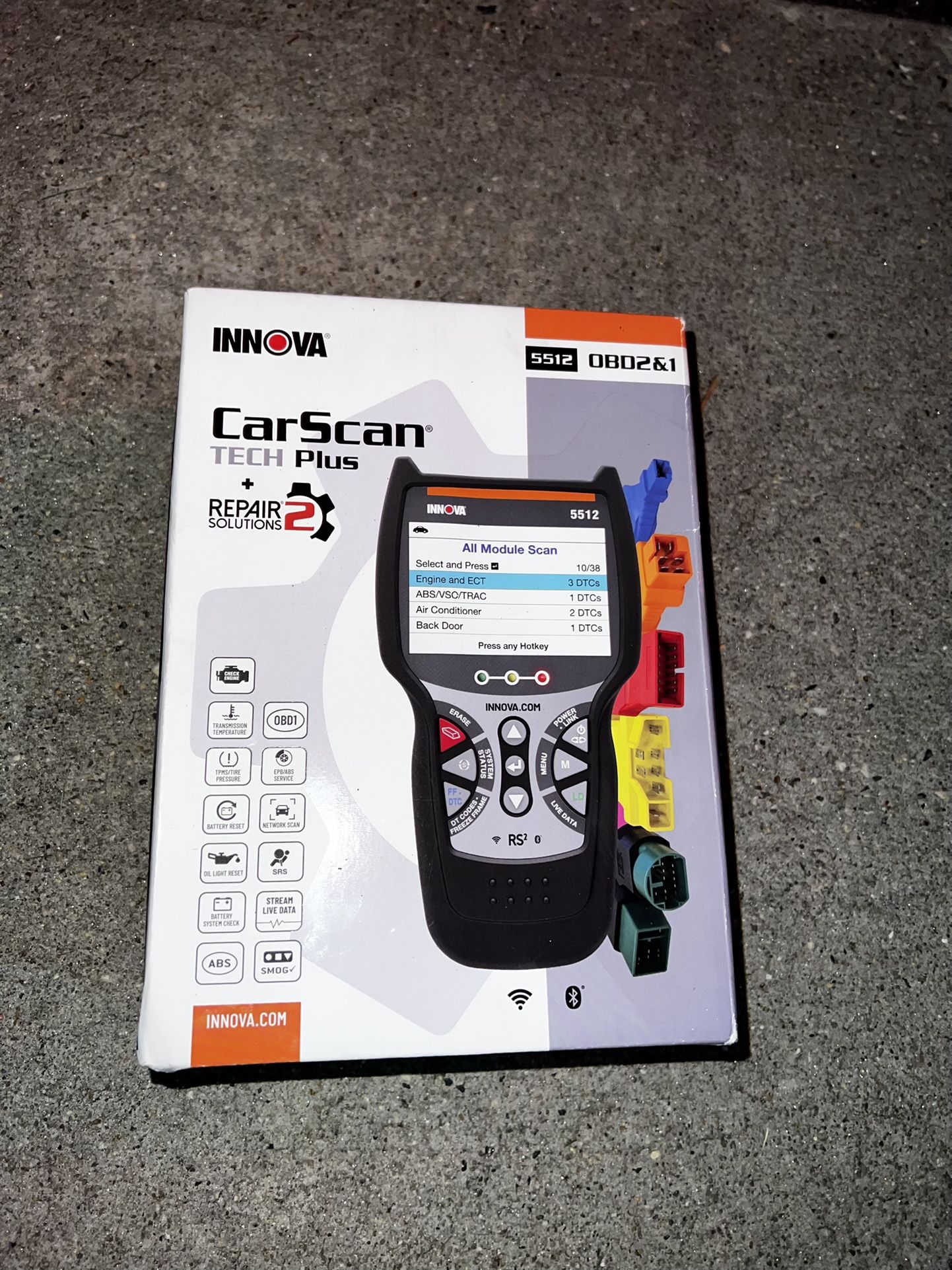 Innova OBDl and OBDll Scan Tool with ABS 5512 CarScan Tech Plus