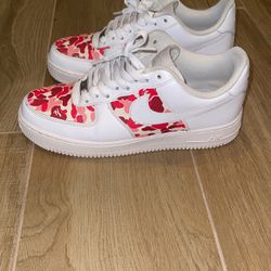 Nike Air Force Ones Bape Paint Over 