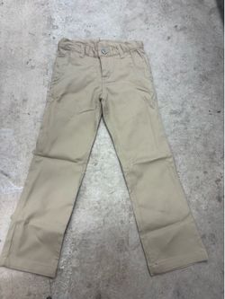 Galaxy Girls Beige Uniform Pants Size 6 Cotton/Spandex Twill Solid Button