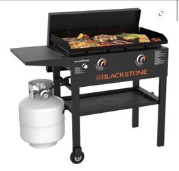 Blackstone Original Outdoor Griddle, 28 inch 2-Burner Flat Top Grill with Hard Cover, Black