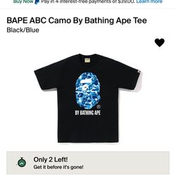 black and blue bape shirt