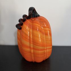 Glass Pumpkin Decor 