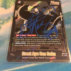 Autograph Dragon Ball Z Card 