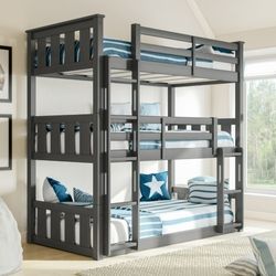 New 3 Twin Beds Can Be  Bunk Beds  Or Triple Bunkbeds Too