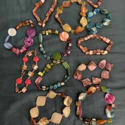 colored shell bracelets