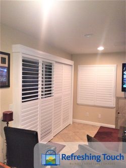 Transform Your Patio Doors & Sliding Door Shutters, Wood & Vinyl Plantation Window Shutters 909-681-7003