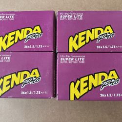 Kenda Pro Super Lite Bike Tubes 26” (4-Pack) New!