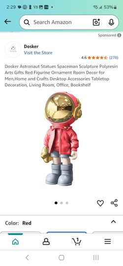 Dosker Astronaut Statue Spaceman Sculpture Polyresin BRAND NEW IN BOX