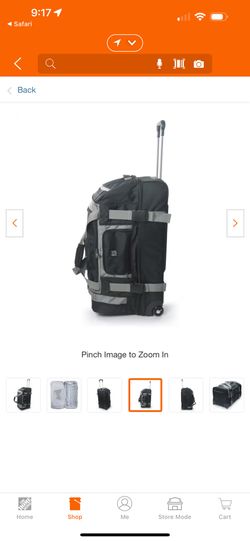 Ful Black Rolling Duffle Bag