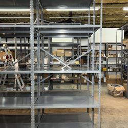 ⭐️ 8' (Foot) Heavy Duty Industrial Adjustable 5 Tier Steel Shelving Unit for Garage or Warehouse ⭐️