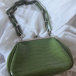Green Kiss-lock handbag