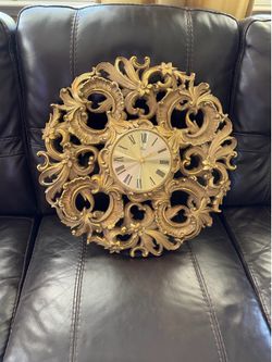 Vintage gold wall clock