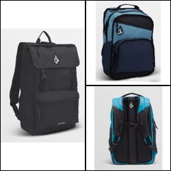 New VOLCOM QUALITY LAPTOP / CHROMEBOOK BACKPACKS!  $35 EACH OR 2 FOR $60 BACK TO SCHOOL SKATE SKATEBOARD 