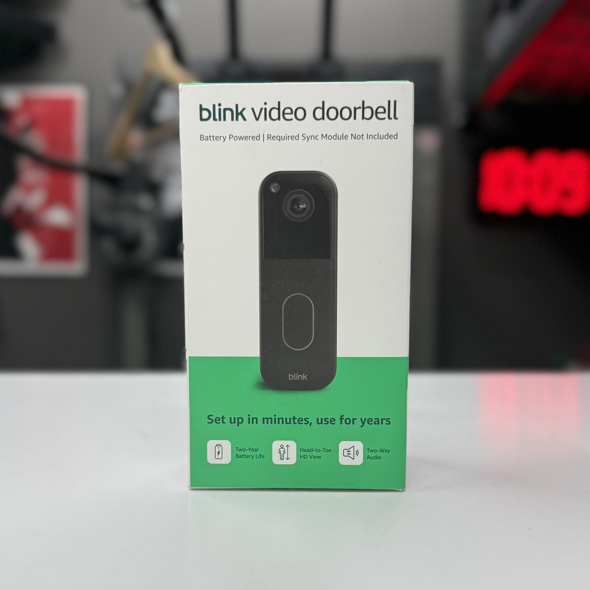 Blink Video Doorbell (newest model) Head-to-toe two-year battery life NEW