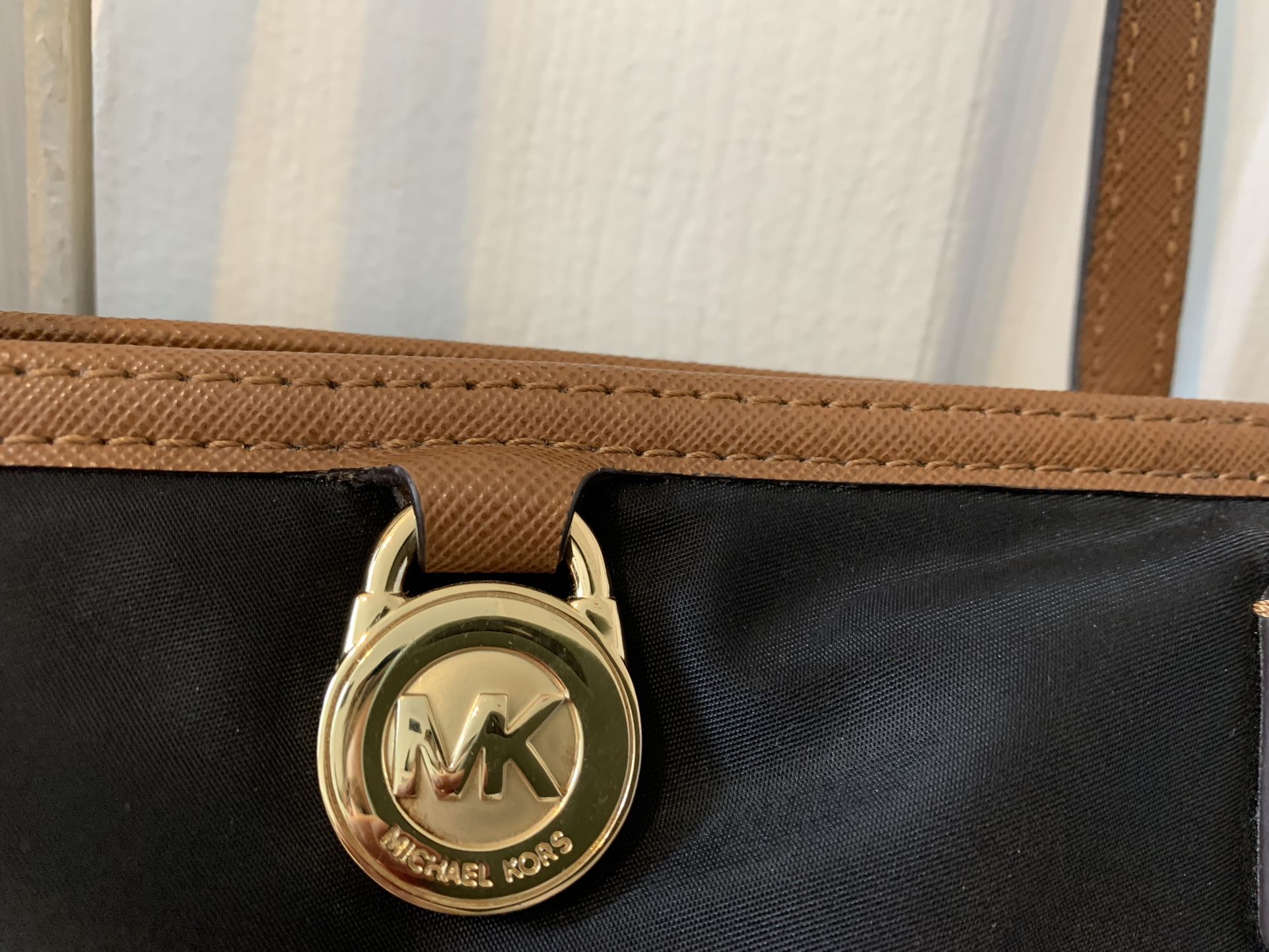 MK Michael Kors Nylon Black Purse 