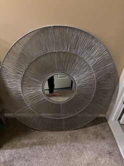 36” round modern mirror
