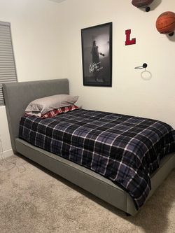 Upholstered twin bed