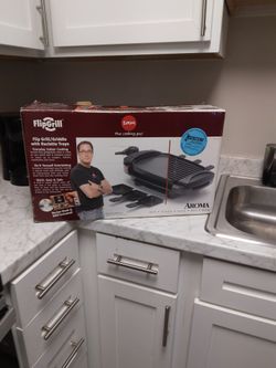 Aroma Flip Grill/griddle With Raclette Tray