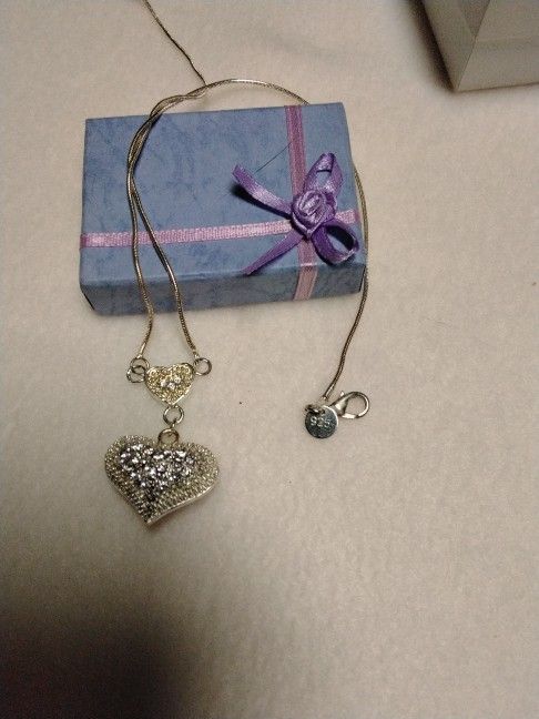 Sterling Silver Heart Necklace New Price