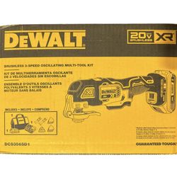 NEW - DEWALT 20V MAX XR BRUSHLESS 3-SPEED OSCILLATING MULTI TOOL# DCS356SD1