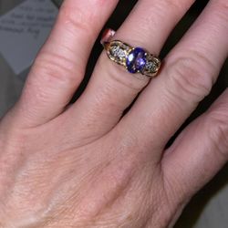 14kt 1.00 Ct Oval Tanzanite Ring Brand New With Tag Puo Fontana 300.00