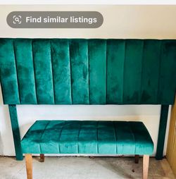 Queen headboard and bench