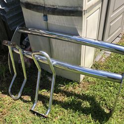 Chrome plated push bar for pick up truck 