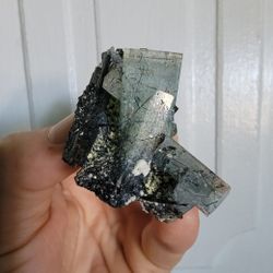 Aquamarine Beryl & Schorl Black Tourmaline Crystals - Minerals