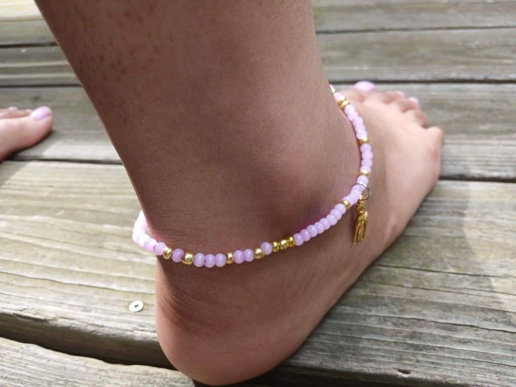 Soft Pink & Gold ColorAnklet