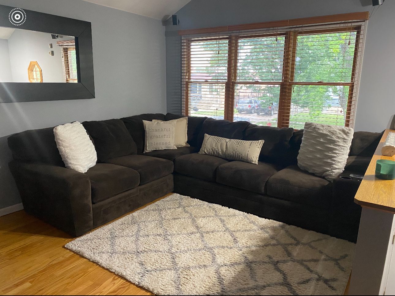 Sectional Couches (Dark Brown) 