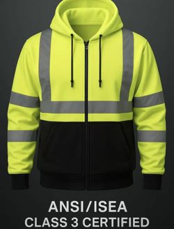 Sksafety ANSI/ISEA Class 3 High Visibility Reflective Hoodie Black/Yellow