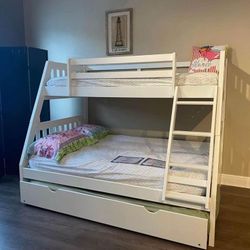 Canberra Twin/Full Bunk Bed$10 Down Payment And Financing Available