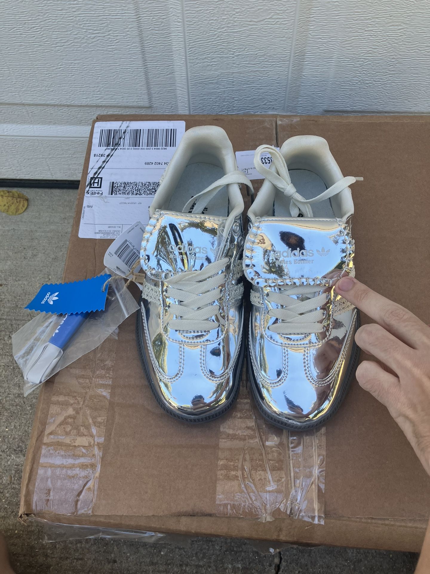 Adidas Wales Bonner x Samba Silver Metallic Men's Size 6.5 Brand New Authentic??