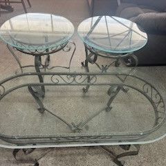 Rod Iron Tables 2 End N 1 Coffee Matching