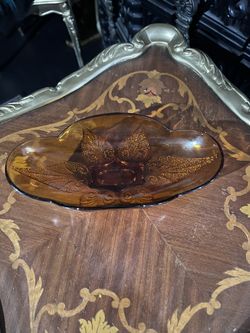 Vintage Amber Candy Dish