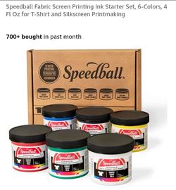 NEW SPEEDBALL FABRIC SCREEN PRINTING INK STARTER KIT