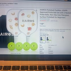 Pickleball paddles Usapa set of 2 with balls included. Purchased in March 2025 but never used. Comes with the included black bag as received from Amaz