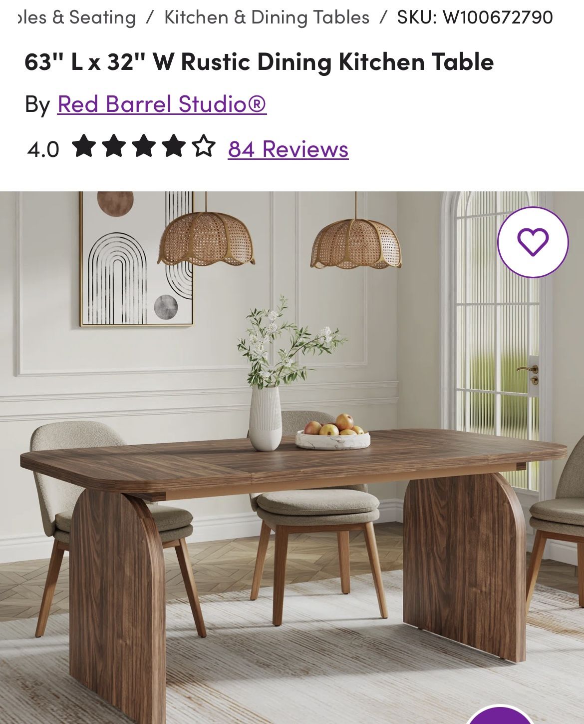 Wayfair Dining Table