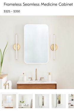 Frameless Seamless Medicine Cabinet